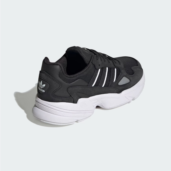 NIB Adidas Falcon Women's 7.5 Core Black White Chunky Retro Sneakers IG8301 - Picture 6 of 16